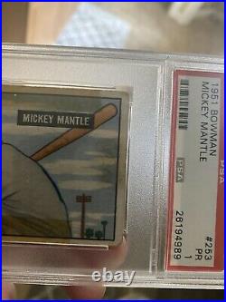 1951 Bowman Mickey Mantle PSA Must See