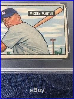 1951 Bowman Mickey Mantle ROOKIE RC #253 PSA 2 Nice Centering & Color