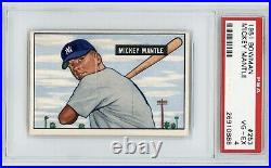 1951 Bowman Mickey Mantle Rookie Card, PSA 4. Mantle's TRUE Rookie! ICONIC
