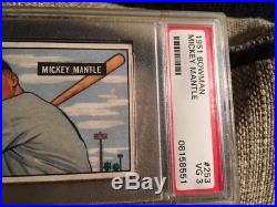 1951 Bowman Mickey Mantle Rookie PSA 3