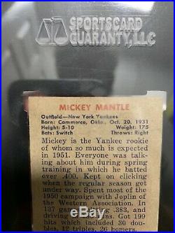 1951 Bowman Mickey Mantle SGC 2.5 Yankees Rookie Centered #253