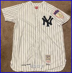 1951 New York Yankees Mickey Mantle Classic Home Pinstripe Jersey Men's 54(3XL)