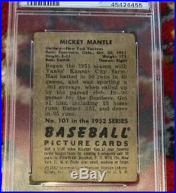 1952 BOWMAN Mickey Mantle #101 PSA 1