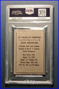 1952 Berk Ross Gene Woodling New York Yankees Psa 8 Nm-mt