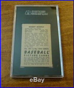 1952 Bowman Mickey Mantle #101 Graded Baseball Card In (vg/ex 4) Nice
