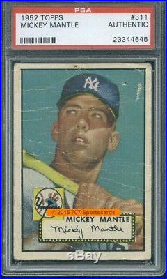 1952 Topps 311 Mickey Mantle PSA 0 (4645)