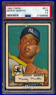 1952 Topps #311 Mickey Mantle PSA 1.5 (FR) HOF New York Yankees Centered