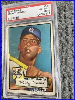 1952 Topps 311 Mickey Mantle PSA 1 (MK) NO back damage PWCC top 30% appeal