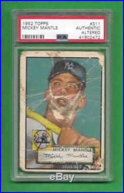 1952 Topps #311 Mickey Mantle PSA Authentic New York Yankees baseball card