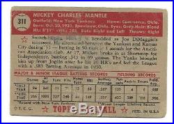1952 Topps #311 Mickey Mantle PSA Authentic Very Presentable