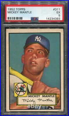 1952 Topps #311 Mickey Mantle Psa 5 Rookie Card High Number (14234393)