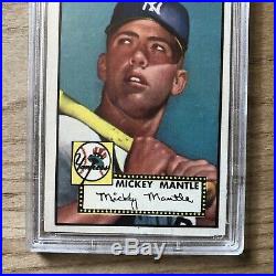 1952 Topps #311 Mickey Mantle Psa 6 Rookie