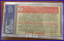 1952 Topps #311 Mickey Mantle RC Rookie PSA 2 AMAZING CENTERING RARE CARD