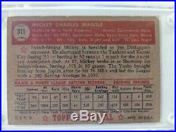 1952 Topps #311 Mickey Mantle RC Rookie Yankees Autographed Card
