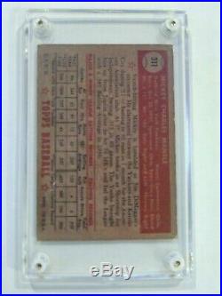 1952 Topps #311 Mickey Mantle RC Rookie Yankees Autographed Card
