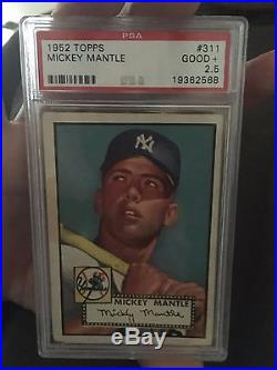 1952 Topps #311 Mickey Mantle Rc Rookie Yankees Psa 2.5