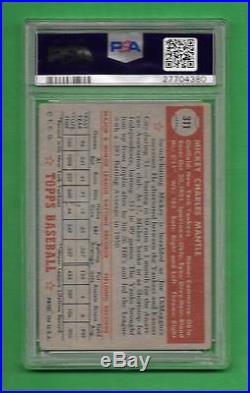 1952 Topps #311 Mickey Mantle Rookie Card PSA Good+ 2.5 New York Yankees