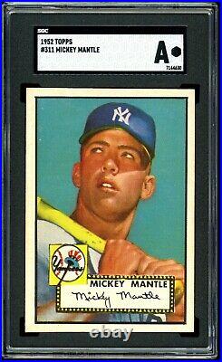 1952 Topps #311 Mickey Mantle Rookie RC SGC Authentic