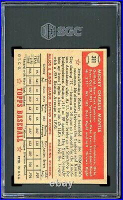 1952 Topps #311 Mickey Mantle Rookie RC SGC Authentic