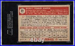 1952 Topps #311 Mickey Mantle Sgc 3.5 Rookie