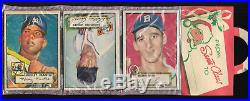 1952 Topps Christmas Rack Pack Mickey Mantle Warren Spahn On Top Rizzuto On Back