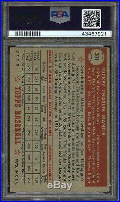 1952 Topps MICKEY MANTLE #311 Yankees PSA 2 GOOD