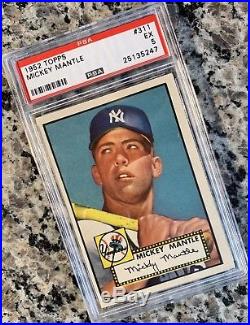 1952 Topps MICKEY MANTLE PSA 5 EX Rookie Rc #311 Amazing Color High End-PMJS