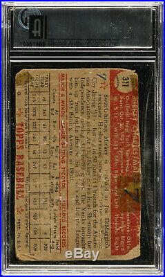 1952 Topps MICKEY MANTLE Rookie New York Yankees GAI Authentic