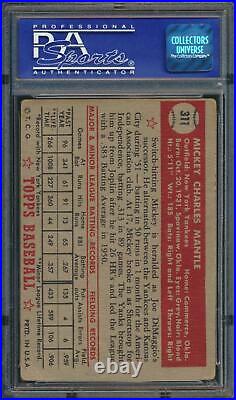 1952 Topps MICKEY MANTLE Rookie New York Yankees PSA 3