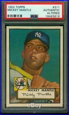 1952 Topps MICKEY MANTLE Rookie New York Yankees PSA Authentic Altered CENTERED
