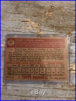 1952 Topps Mickey Mantle #311