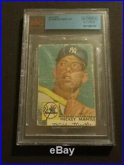 1952 Topps Mickey Mantle #311 BVG A Authentic (BBCI)