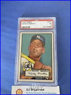 1952 Topps Mickey Mantle # 311 PSA 3 HIGH NUMBER YANKEES