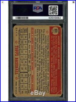 1952 Topps Mickey Mantle New York Yankees #311 PSA 1 Baseball Card