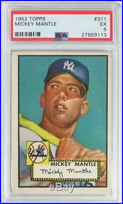 1952 Topps Mickey Mantle PSA 5, read the description to learn more