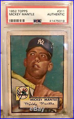 1952 Topps Mickey Mantle PSA Authentic