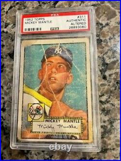 1952 Topps Mickey Mantle PSA graded authentic