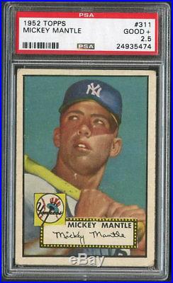 1952 Topps Mickey Mantle RC Rookie #311 PSA 2.5 Centered