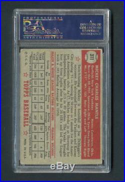 1952 Topps Mickey Mantle RC Rookie #311 PSA 2.5 Centered