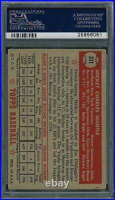 1952 Topps Mickey Mantle ROOKIE RC Card #311 PSA 3