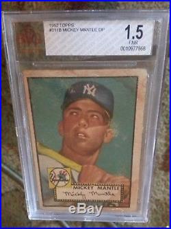 1952 Topps Mickey Mantle Rookie # 311 BVG 1.5 New York Yankees