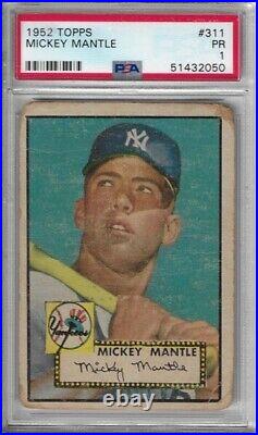 1952 Topps Mickey Mantle Rookie RC #311 PSA 1 New York Yankees Holy Grail