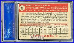 1952 Topps Mickey Mantle Yankees Rookie Card #311 RC HOF. Certified PSA 2 (Good)