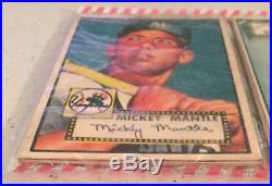 1952 Topps Xmas Rack Pack Mickey Mantle Warren Spahn On Top Phil Rizzuto On Back