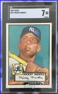1952 topps mickey mantle Rookie SGC 7.0 Gorgeous Example Stunning Centering