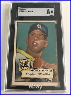 1952 topps mickey mantle rookie card 311 Sgc Authentic