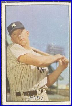 1953 Bowman Color #59 MICKEY MANTLE HOF New York Yankees