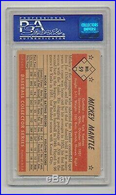 1953 Bowman Color #59 Mickey Mantle Yankees HOF PSA 4 VG-EX FIRST BB CARD PHOTO