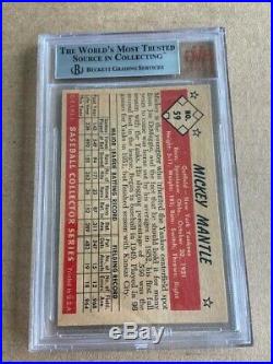 1953 Bowman Color MICKEY MANTLE New York Yankees BGS BVG PSA 9