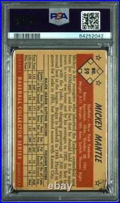 1953 Bowman Color Mickey Mantle #59 PSA 1 PR HOF New York Yankees Baseball Card